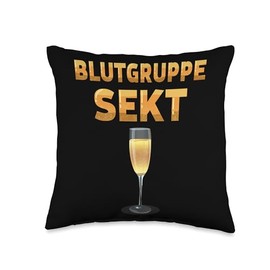 Sekt Geschenke für Frauen Wein Stag Party JGA Sparkling Wine Ladies Throw Pillow, 16x16, Multicolor