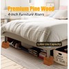 MONTIHOLD Premium Pine Wood 4-Inch Furniture Risers – Heavy-Duty, 2000