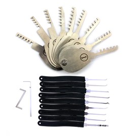 9pcs Comb Pick Lock Picking Tool with 9pcs Lock Picking,Locksmith Lock Pick for House Lock