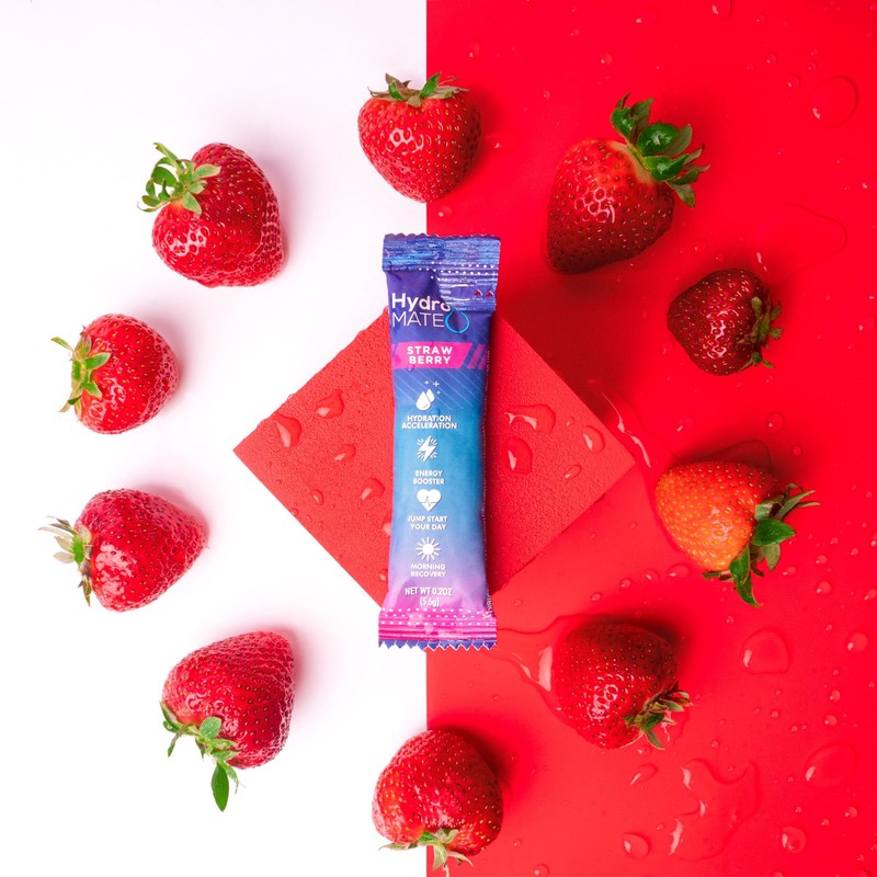 HydroMATE Electrolytes Powder Drink Mix Packets Hydration Accelerator Low Sugar