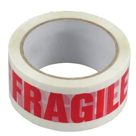Triplast 48 mm x 66 m Fragile Printed Low Noise Parcel Packing Tape