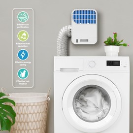 Upgraded Triple Filtration System Indoor Dryer Vent Kit,Indoor Dryer Vent,Dryer Vent Inside Box,Indoor Dryer Vent Kit for Electric Dryer,Indoor Dryer vent filter,Dryer Vent Box,Dryer Vent Lint Catcher