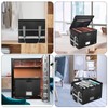 ENGPOW File Box with Lock,Fireproof Document Box with Zipper＆Pockets,Collapsible File