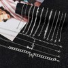 IXNEOP 16 Pcs Gold/Silver Anklet Bracelets for Women Cuban chain