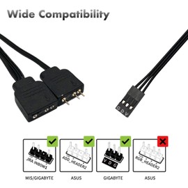 EZDIY-FAB ARGB DDR Memory RAM Cooler,RGB DDR Heatsink,5V 3Pin ARGB Motherboard Sync Black-2 Pack