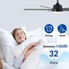 Rayqueen 52 Inch Ceiling Fans with Lights and Remote, Black