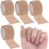 CTEAKOP 4 Rolls Self Adhesive Bandage Wrap, Toe Finger Tape,
