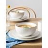 LE TAUCI Dinnerware Sets 12 Piece, Ceramic Plates and Bowls