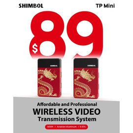 Shimbol TP Mini Max Wireless Video Transmission Systems 600ft 5G 1080P60 HDMI Wireles Video Transmitter and Receiver 0.07s Low Latency HDMI Loop-Out for Live Broadcasting Shooting Streaming