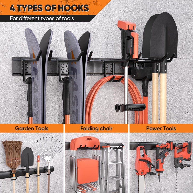 Nacial 13 Pack Garage Tool Organizer Wall Mount, 48" Adjustable