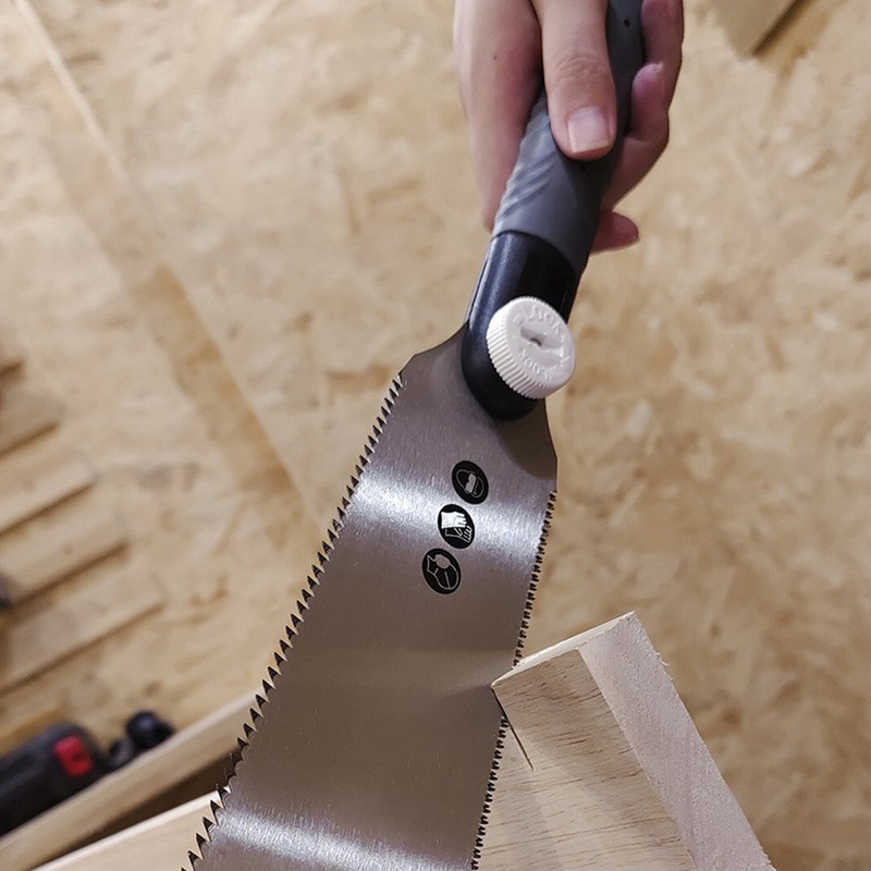 Hand Pull Saw Double Edges Flush Saw SK5 Replaceable Blade