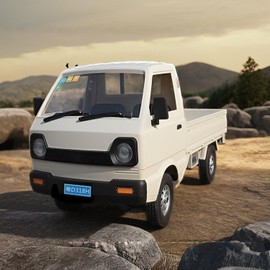 WPL D12 1/10 RC Kei Truck, 2.4G RC Car Remote Control Off Road RC Crawler with Proportional Throttles Steering 260 Motor Rear Drive Hobby Grade RC Drift Car for Adult RTF Toy Vehicle