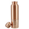 Pure Copper Water Bottle, Plain and Hammered 1000 Ml (33.81