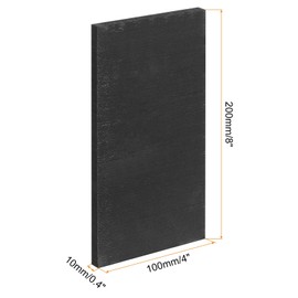sourcing map Graphite Block Ingot Rectangle Graphite Electrode Plate Board 200x100x0.4mm for Melting Casting, Electrolysis Electroplating