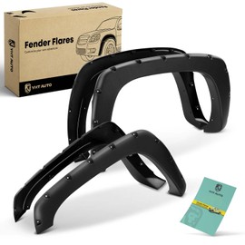 YHTAUTO Pocket Bolt-Riveted Style Fender Flares w/Hardware Kit Fit 1999-2006 Chevy Silverado & GMC Sierra 1500/2500/3500 & HD, Classic 2007, Textured Matte Black Paintable Wheel Flares