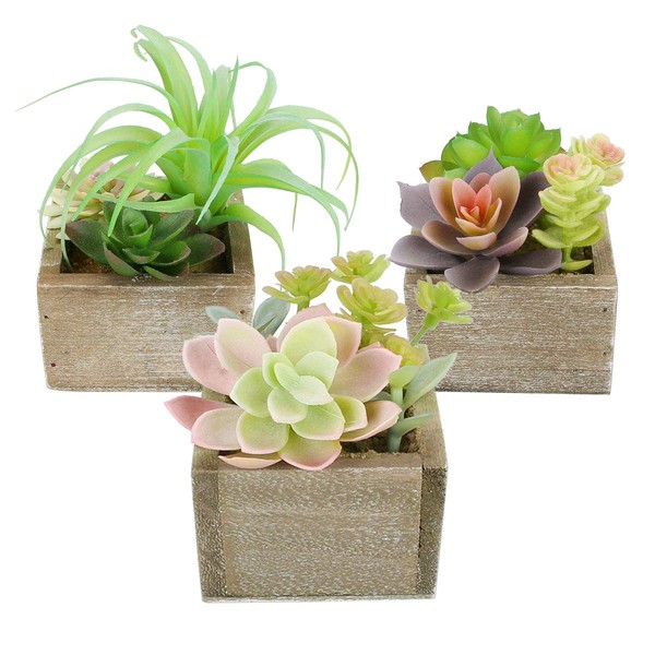 Artificial Succulents in Pots, Mini Succulents Plants Artificial Plants for