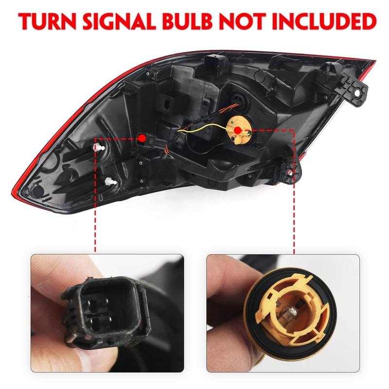 Huray Tail Light for Honda Accord 2018-2021 Outer Taillight Assembly