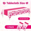 2 Pack Valentines Day Tablecloth,Valentines Day Decorations 54" x 108"