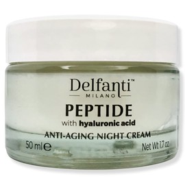 Delfanti-Milano • PEPTIDE with Hyaluronic Acid • ANTI-AGING NIGHT CREAM • Made in Italy