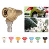 7PCS Pressure Washer Nozzle Tips with Coupler 1/4in Quick Interface