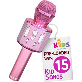 Move2Play, Kids Karaoke Microphone | Includes Bluetooth & 15 Pre-Loaded Nursery Rhymes | Birthday Gift for Girls, Boys & Toddlers | Girls Toy Ages 2, 3, 4-5, 6+ Years Old