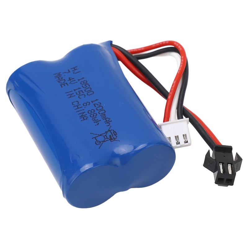7.4V 1200mAh RC LiPo Battery 8.88Wh Remote Control Car Lithium