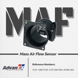 AdvanEX Mass Air Flow Sensor 3W7Z12B579BA MAF Compatible with Ford Crown Victoria/Grand Marquis/Explorer, E150/E250/E350/E450 Super Duty, F150/F250/F350/F450/F550 Replaces YC2F-12B579-BA