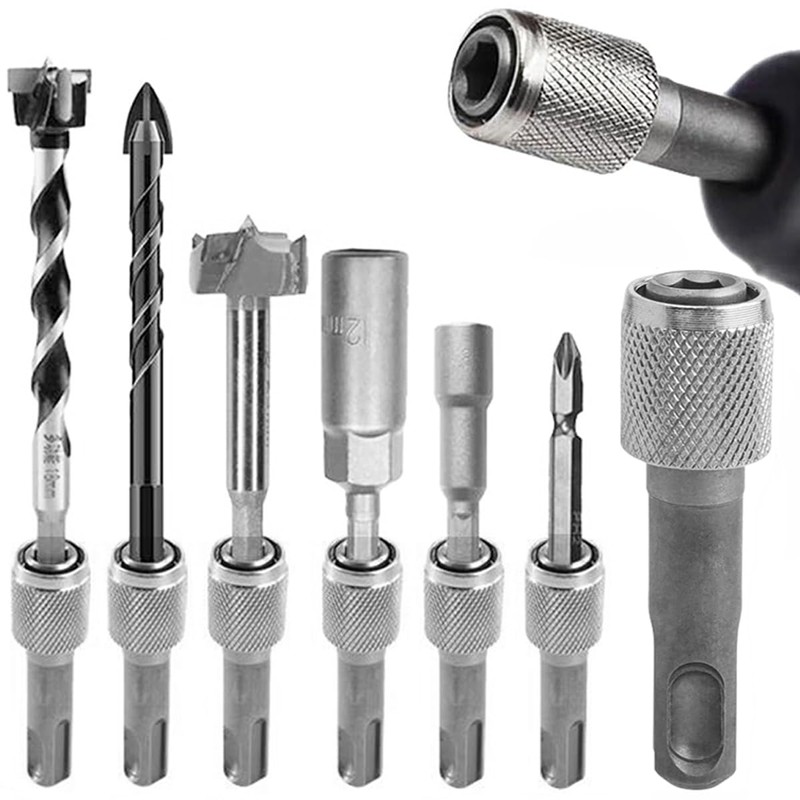 Wolfride 5Pcs SDS Plus Drill Chuck Adapter, SDS-Plus to 1/4"