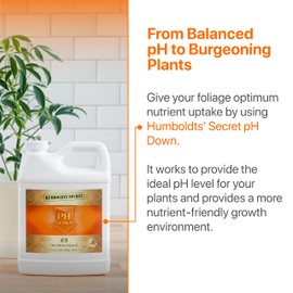 Humboldts Secret pH Down | Liquid pH Plant Balancer for Soil & Hydroponics Growing System (1 Gallon)