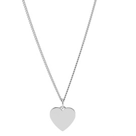Fossil JF03330040 Women's Necklace Silver with Stainless Steel Pendant, Stainless Steel, No Gemstone
