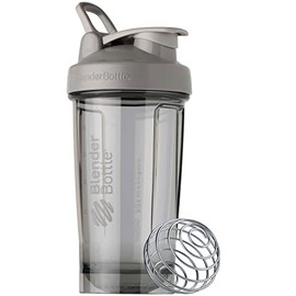 BlenderBottle Shaker Bottle Pro Series Perfecto para batidos de proteínas y pre entrenamiento, 24 onzas, gris humo