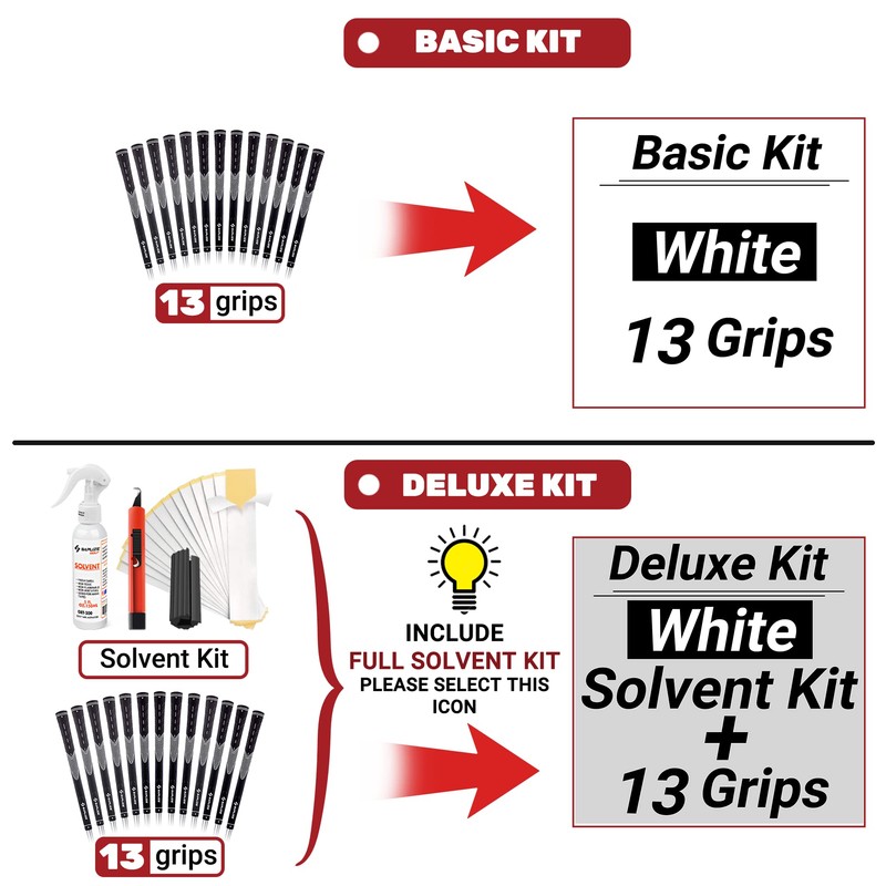 SAPLIZE 13 Golf Grips, Anti-slip Rubber Golf Club Grips, Standard