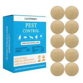 Pest Control，Moth Balls，Pest Repellent,Peppermint Rodent Repellent for Mouse, Mice, Rats, Ants, Roaches, Moths & More,Strong Repel Indoor & Outdoor Mouse & Mosquito Deterrent - 10balls