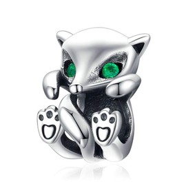Eternalll Jewellery Original 100% 925 Sterling Silver Charm Bead Love Animal Charm Family Birthday fit Pandoras Bracelets DIY Charms (Fox Charm Bead)