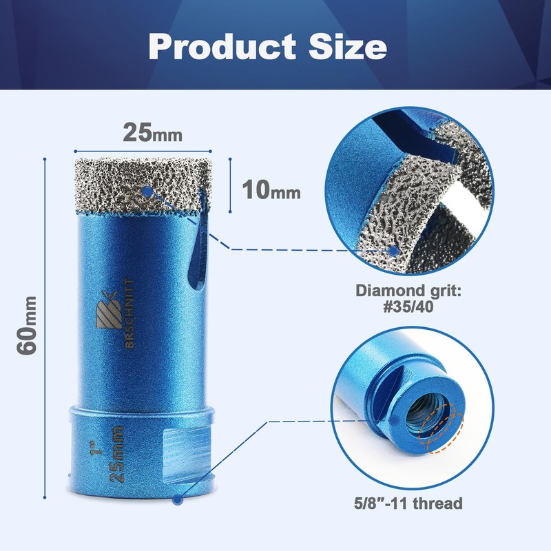 1 Inch Diamond Core Drill Bit for Porcelain Tile Ceramic