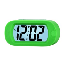 Plumeet Easy to Set Large Digital LCD Travel Alarm Clock with Snooze Mode and Night Light Rising Sound Alarm & Handheld Size Perfect Gift for Kids