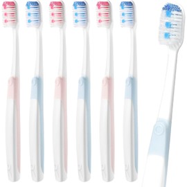 Oralphi Pro Stain Eraser Medium Toothbrushes for Adults, Whitening Toothbrush with Spiral Medium Bristles for Smoke Tea Coffee Stain, Deep Plaque Removal, Rounded Bristle Tips for Gentle Cleaning