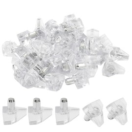 Biaungdo Clear Shelf Support Pegs, 30 Pcs 5mm Plastic Shelf Pins Small Cabinet Shelf Pegs Shelf Holder Pins Bracket Replacement Pegs Cabinet Shelf Clips for Kitchen Furniture Book Shelves Cupboard