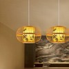 Traditional Woven Pendant Light 111V~240V Hand Woven Bamboo Pendant Light