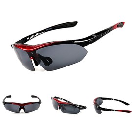 V VILISUN Cycling Glasses Sports Glasses Sunglasses with UV400 5 Interchangeable Lenses Including Black Polarised Lens for Outdoor Activities such as Cycling Running Climbing Driving Running Fishing Golf Unisex