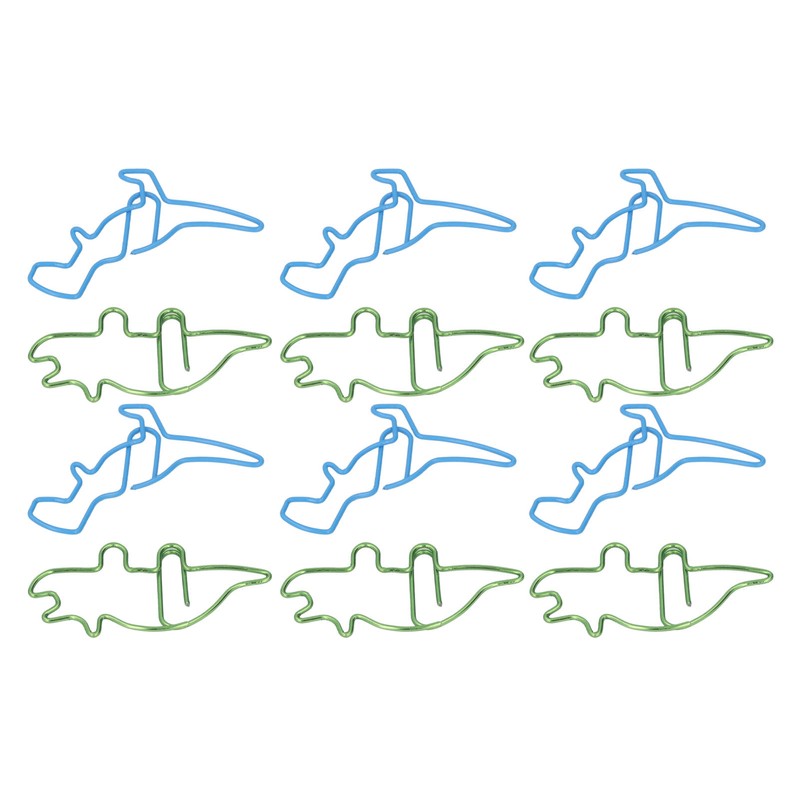 100 Pcs Shaped Paper Clips Hippo Dinosaur Shape Metal Cute