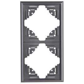 Cogenerationhave 309215068 Malta Masking Frame for Vertical and Horizontal Mounting 2 Drawer, Silver-Anthracite