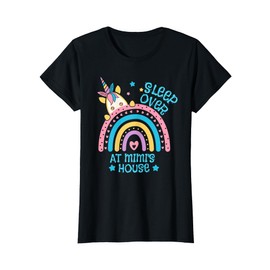 Sleepover At Mimi's House Rainbow Unicorn Slumber Party T-Shirt