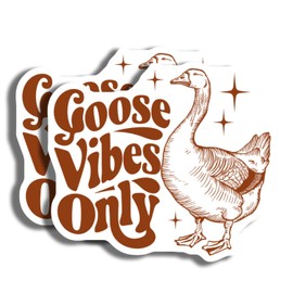 Goose Vibes Only Sticker - Goose Art Sticker - Funny Goose Decor - Duck Illustration Decal - Waterfowl Animal Sticker - Laptop Sticker - Durable Decorative Design - AAS0789
