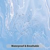 Abstract Marble Shower Curtain, Light Blue Pattern Modern Shower Curtains