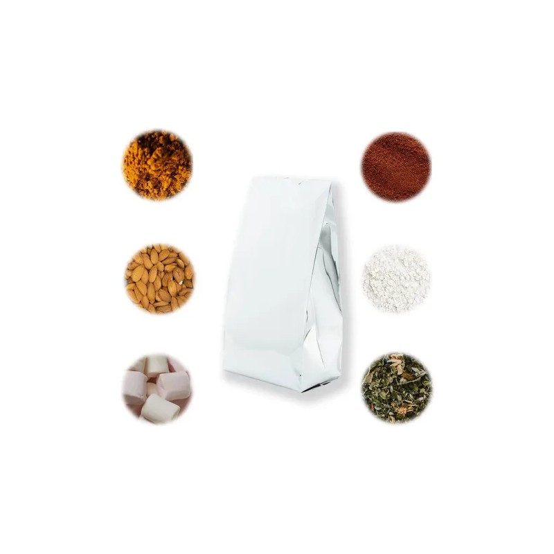 Bolsa Fuelle 1kg H390 C/válvula -metalizado Plata-100 Piezas