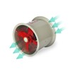 BIXIBIN 12-Inch Explosion-Proof Axial Fan, Ventilation Fan Cylinder Pipe Spray