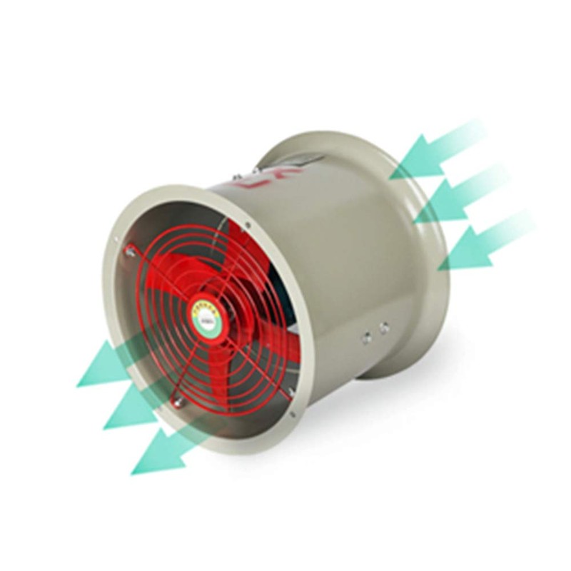 BIXIBIN 12-Inch Explosion-Proof Axial Fan, Ventilation Fan Cylinder Pipe Spray