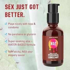 XO Xo Naughty By Nature Lubricante Vegano, 3 Fz