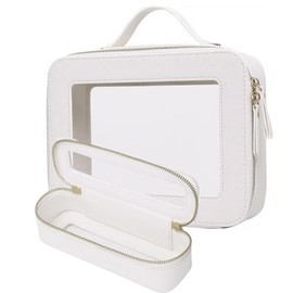 FASAOH Clear Makeup Bag with Mini Cosmetic Bags,Travel Toiletry Bag for Women,Portable Cosmetic Bag Case, Transparent Waterproof Cosmetic Organizer Storage Bag for Women Men